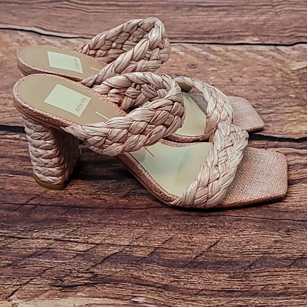 Dolce Vita Paily Raffia Heels - Picture 6 of 12